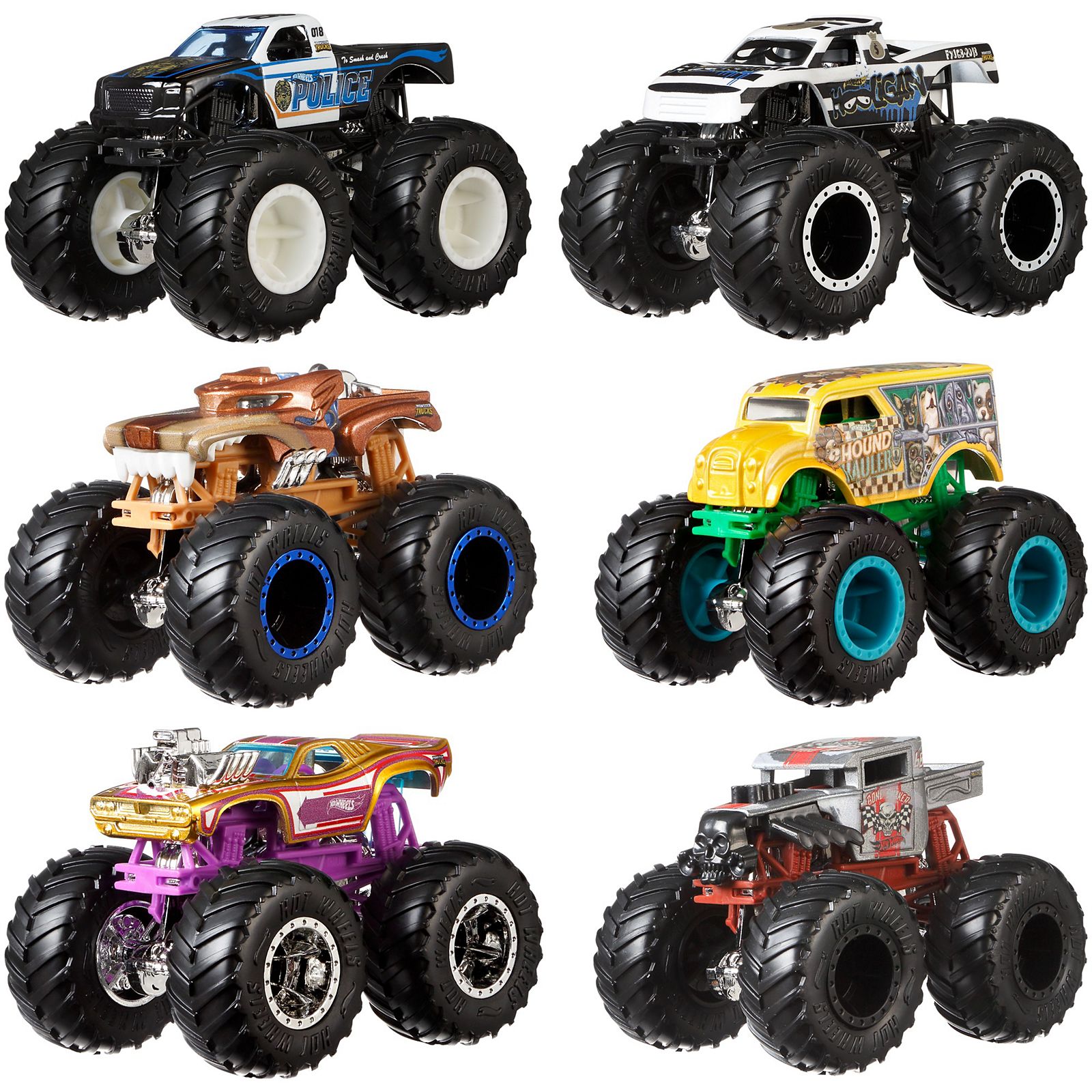 Hot Wheels Monster Trucks 1:64 Scale 2-Pack