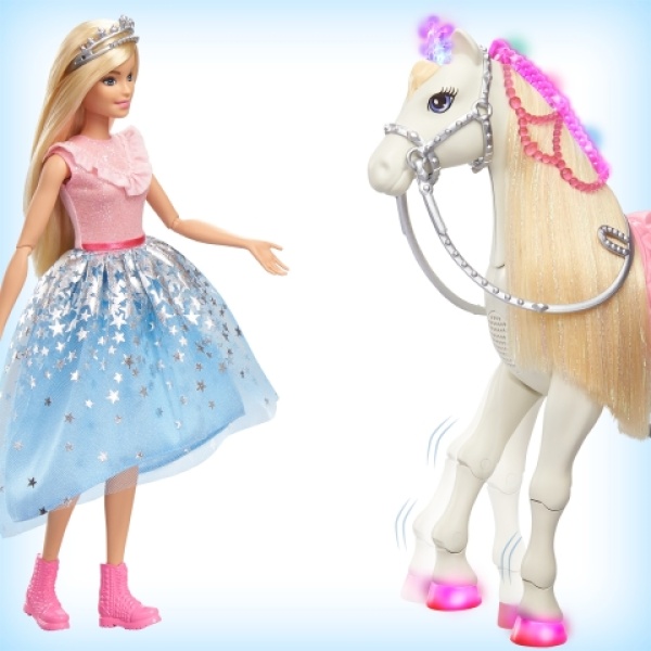 barbie princess adventure doll and prance & shimmer horse