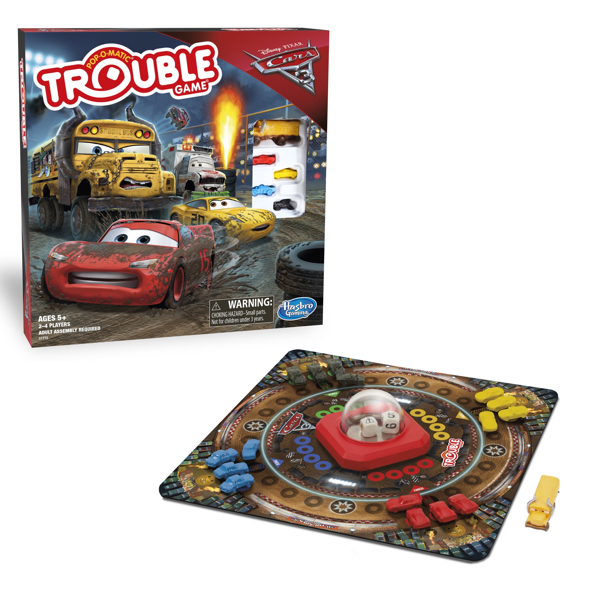 Hasbro Gaming Trouble Board Game, 2-4 Players - For Kids 5 Years