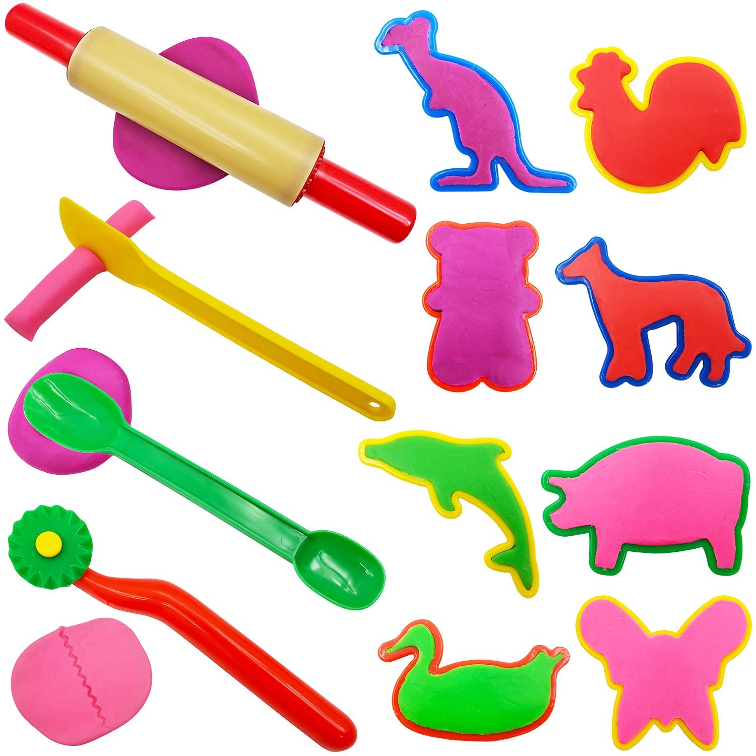 Play Dough Tools with Animal Molds, 45 PCS VS953677 - ToysChoose