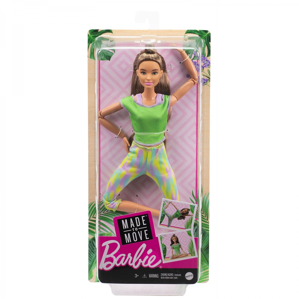Barbie Made to Move Doll with 22 Flexible Joints & Long Blonde Ponytail  Wearing Athleisure 