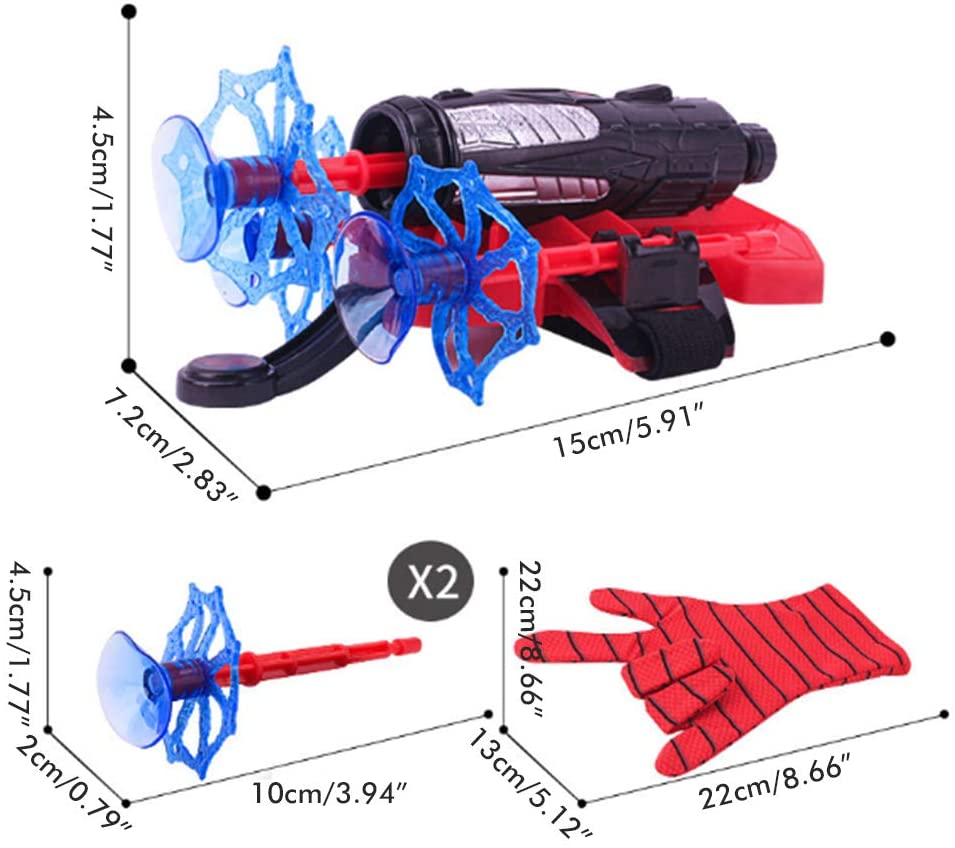  Spider Web Shooter & Wrist Launcher Toy Set,Super Hero  Role-Playing Spider Web Shooter Toy : Toys & Games