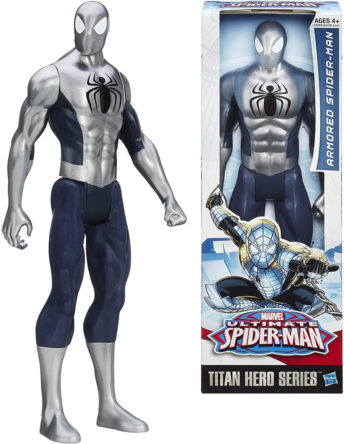 Titan Hero Series Ultimate Spider-Man 12 Inch Action Figure (Silver) Setup  confi guration D0898 - ToysChoose