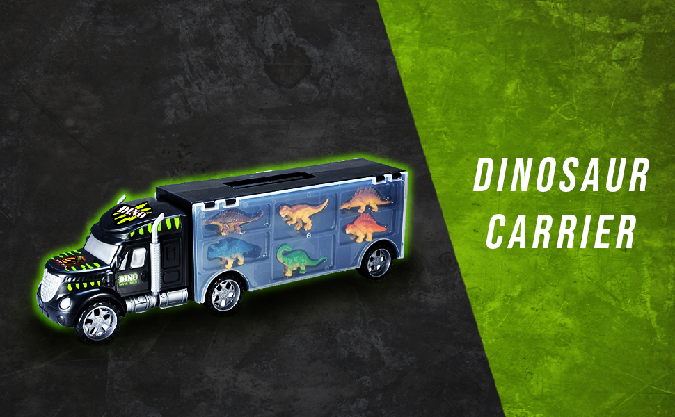 truck carrier dinosaurs dinotruck header toyvelt amazon bpa free carrier truck 