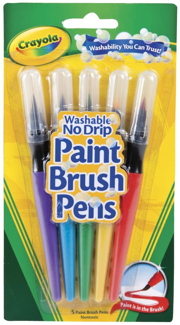 Paint Brush Pens, Kids Paint Brushes, 40 Washable Non-toxic Pens