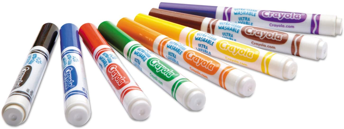 Crayola Large Ultra Clean Washable Crayons, Classic Colors, 8 Count