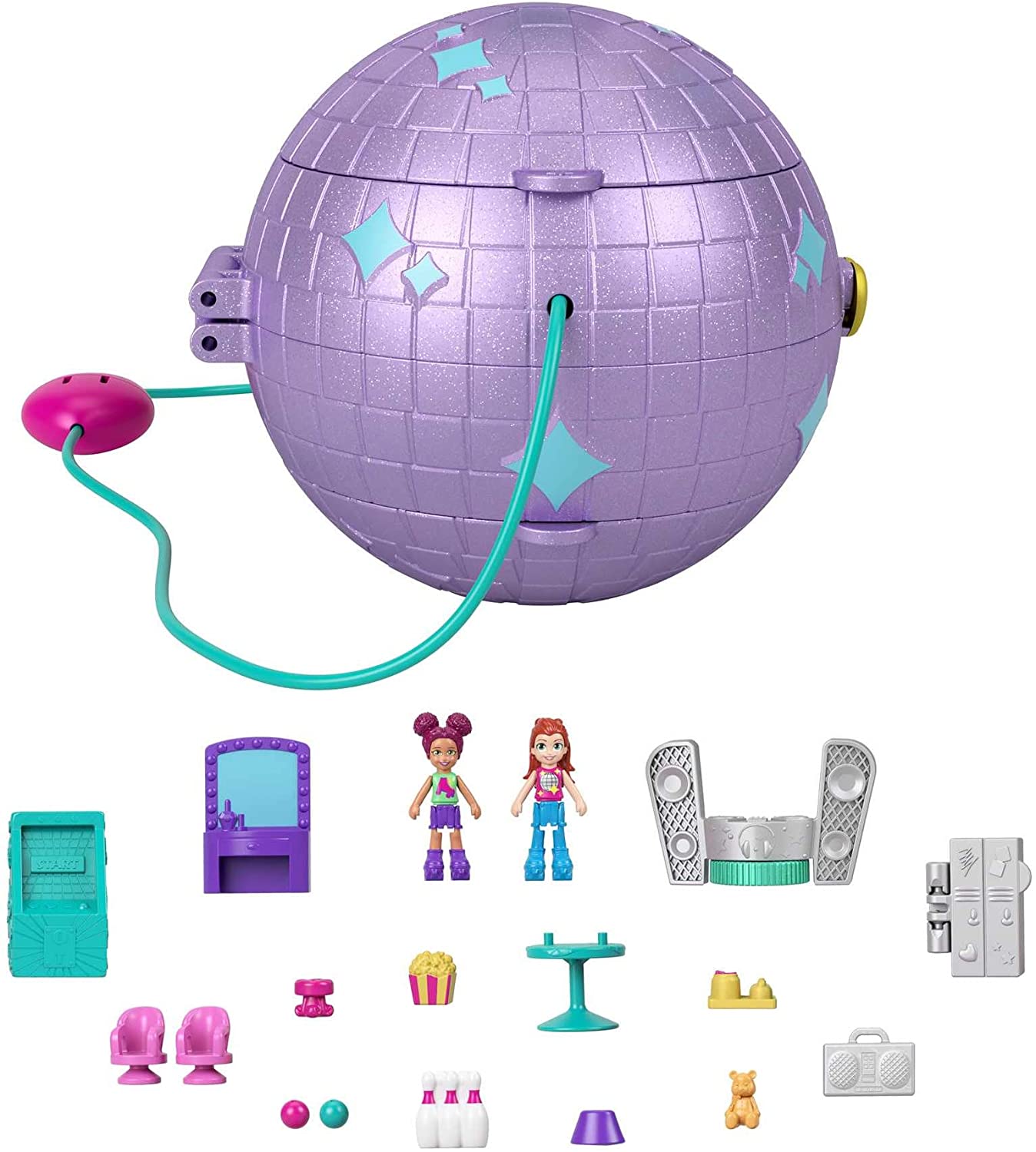 Polly Pocket Playset, Travel Toy with 2 Micro Dolls & Water Play  Accessories, Pocket World Sweet Sails Cruise Ship Compact