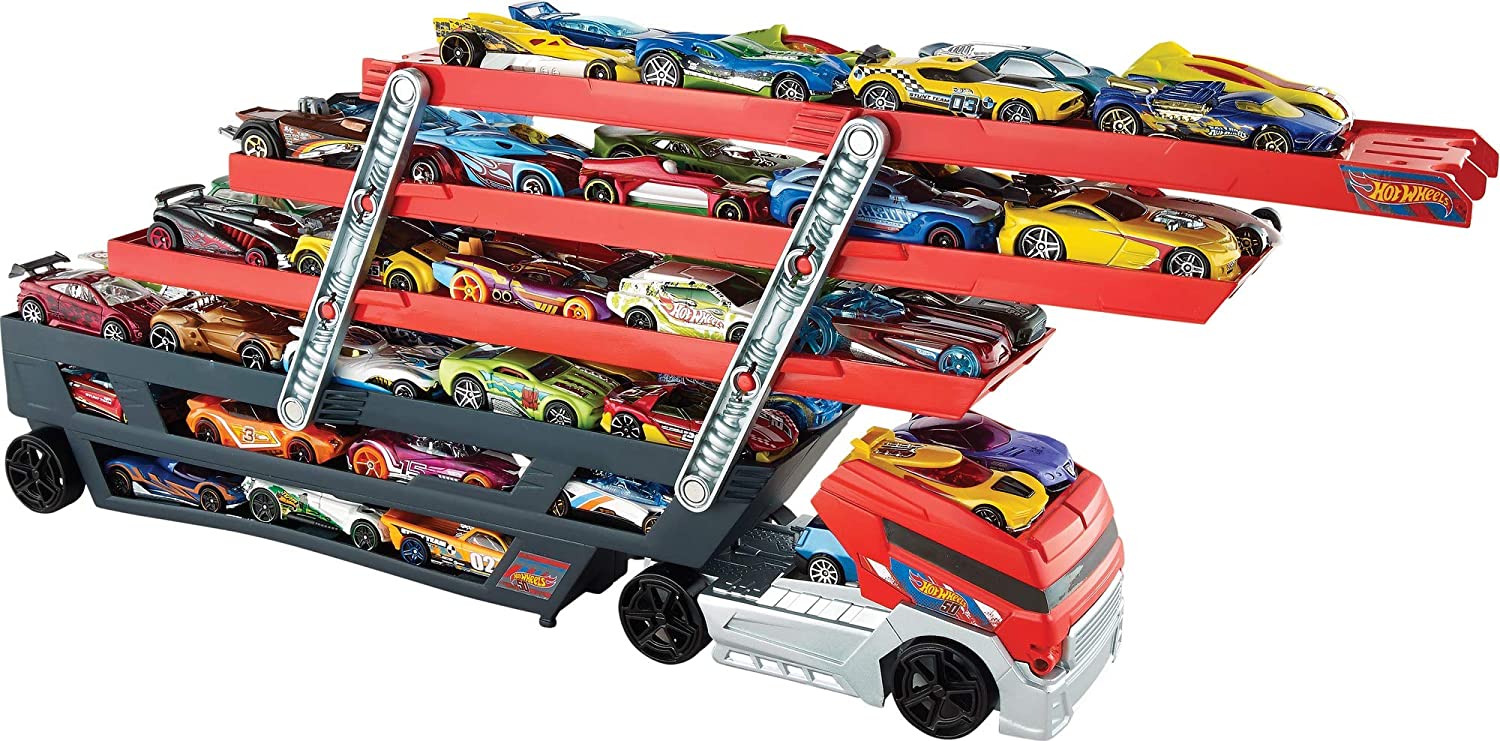 Hot Wheels CKC09 Mega Hauler Truck - Red - ToysChoose